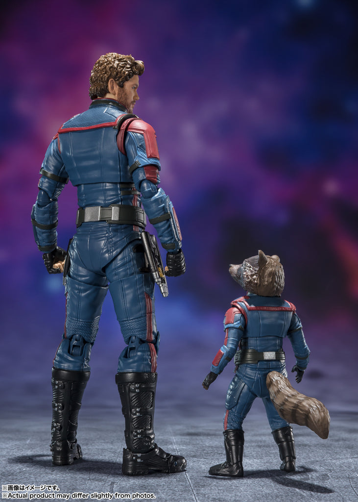 Figura Senhor das Estrelas e Rocket Raccoon - Guardiões da Galaxia vol 3 - S.H.Figuarts - Bandai
