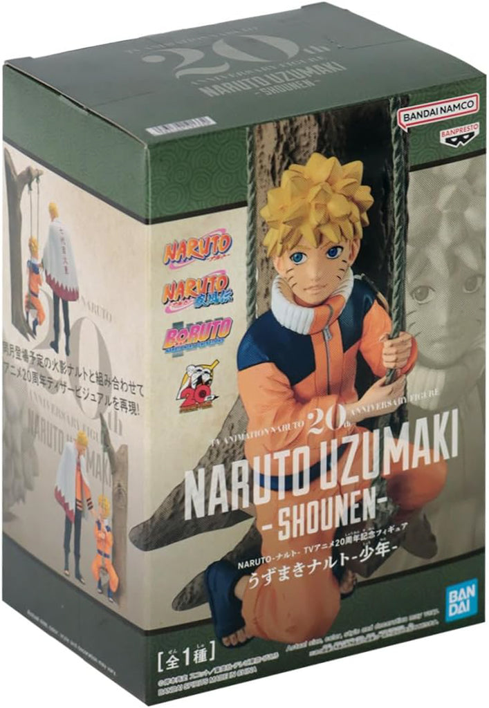 Estátua Uzumaki Naruto Kid - Naruto - 20th Anniversary Figure - BANPRESTO - BANDAI