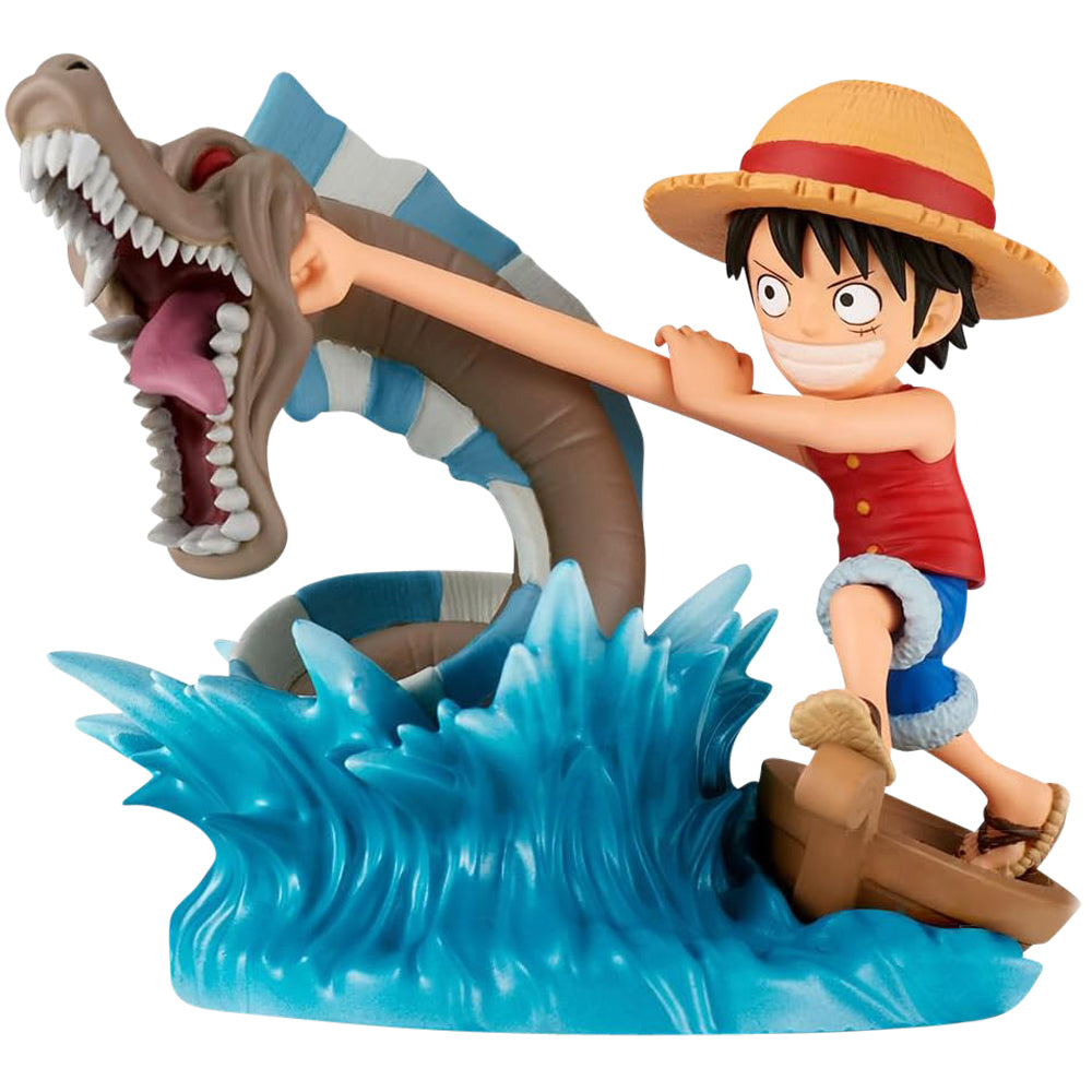 Estátua Monkey D. Luffy Vs Local Sea Monster - One Piece - WCF Log Stories - Banpresto - Bandai