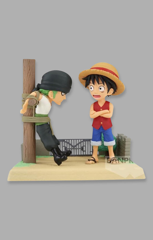 Estátua Monkey D. Luffy and Roronoa Zoro - One Piece - WCF Log Stories - BANPRESTO - Bandai