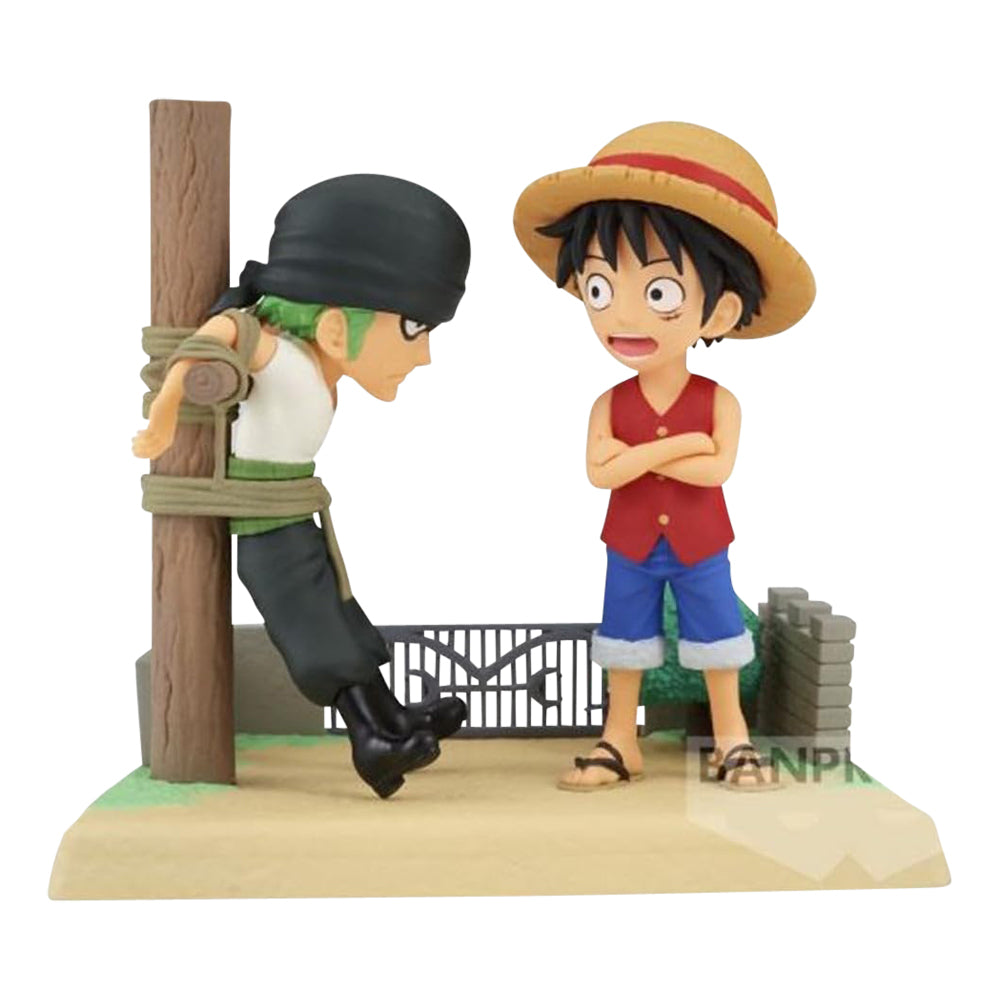 Estátua Monkey D. Luffy and Roronoa Zoro - One Piece - WCF Log Stories - BANPRESTO - Bandai