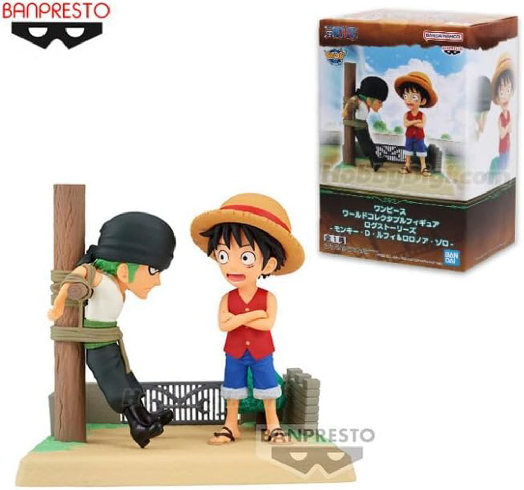 Estátua Monkey D. Luffy and Roronoa Zoro - One Piece - WCF Log Stories - BANPRESTO - Bandai