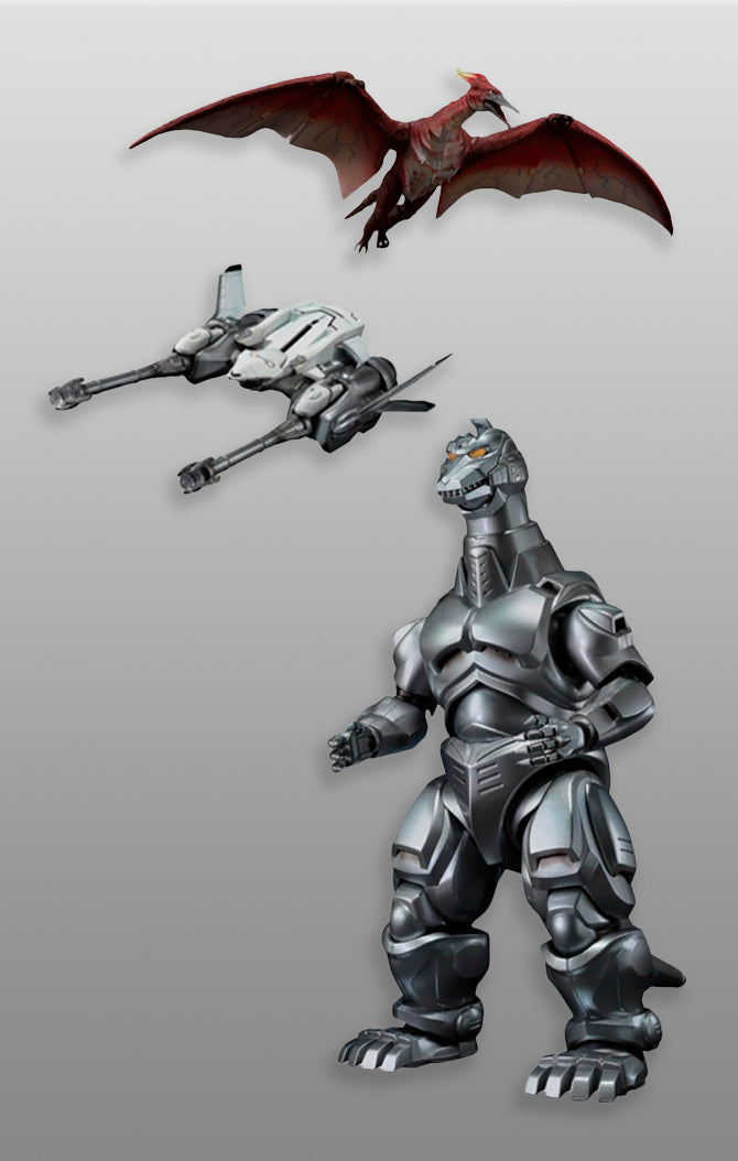 Figura Mechagodzilla 1993 and Garuda and Fire Radon Makuhari Figura Mechagodzilla 1993 and Garuda and Fire Radon Makuhari