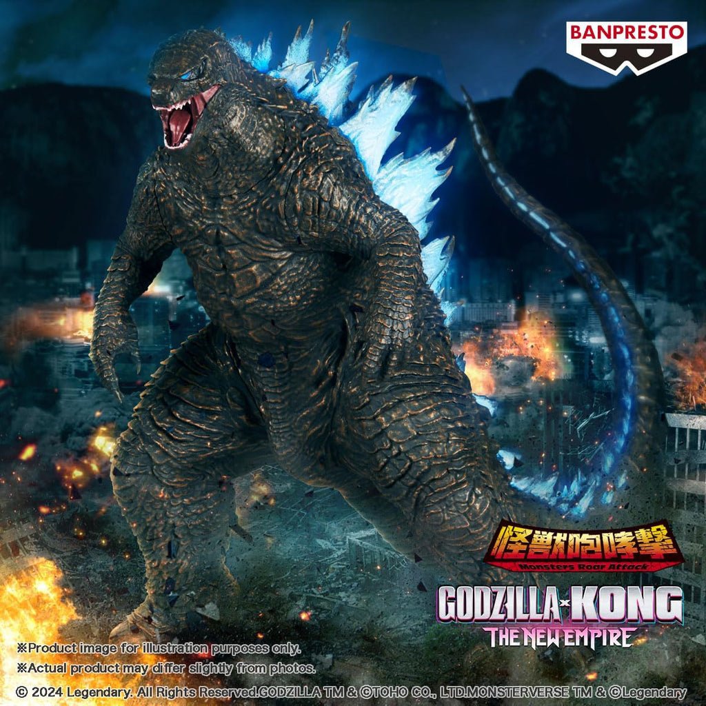 Estátua Godzilla - GodzillaxKong The New Empire - Monsters Roar Attack - Banpresto - Bandai