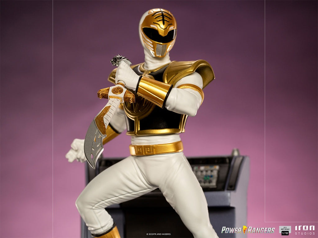 Estátua White Ranger - Mighty Morphin Power Rangers - BDS Art Scale 1/10 - Iron Studios