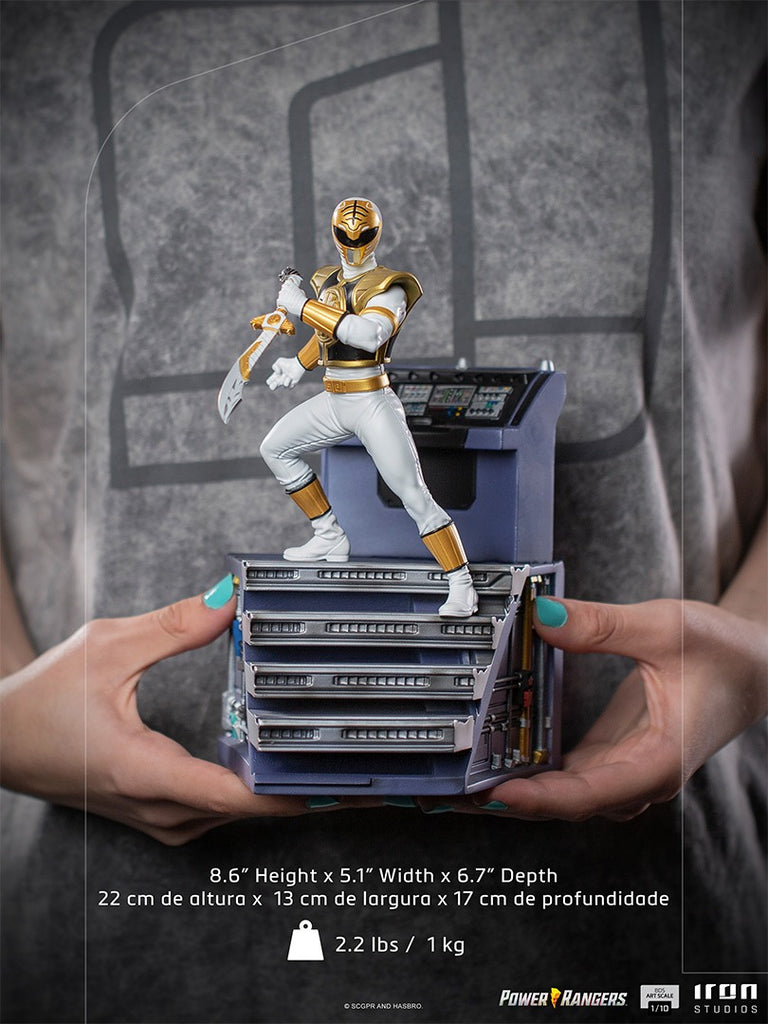 Estátua White Ranger - Mighty Morphin Power Rangers - BDS Art Scale 1/10 - Iron Studios