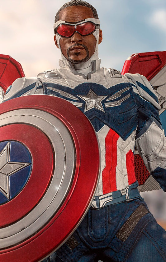 Estátua Capitão America Sam Wilson (Complete) - Falcão e o Soldado Inverna - Legacy Replica 1/4 - Iron Studios