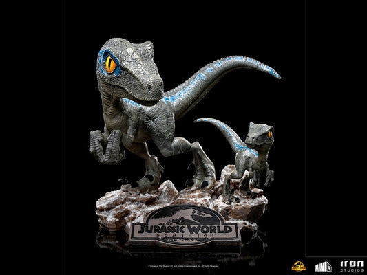 Estátua Blue and Beta - Jurassic World: Dominion - MiniCo - Iron Studios
