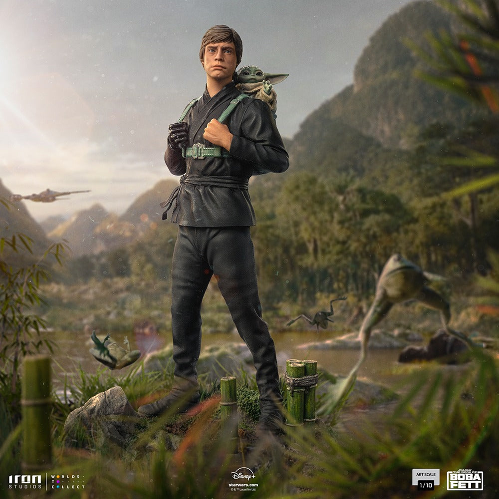 Estátua Luke Skywalker and Grogu Training Ver. - Book of Boba Fett - Art Scale 1/10 - Iron Studios
