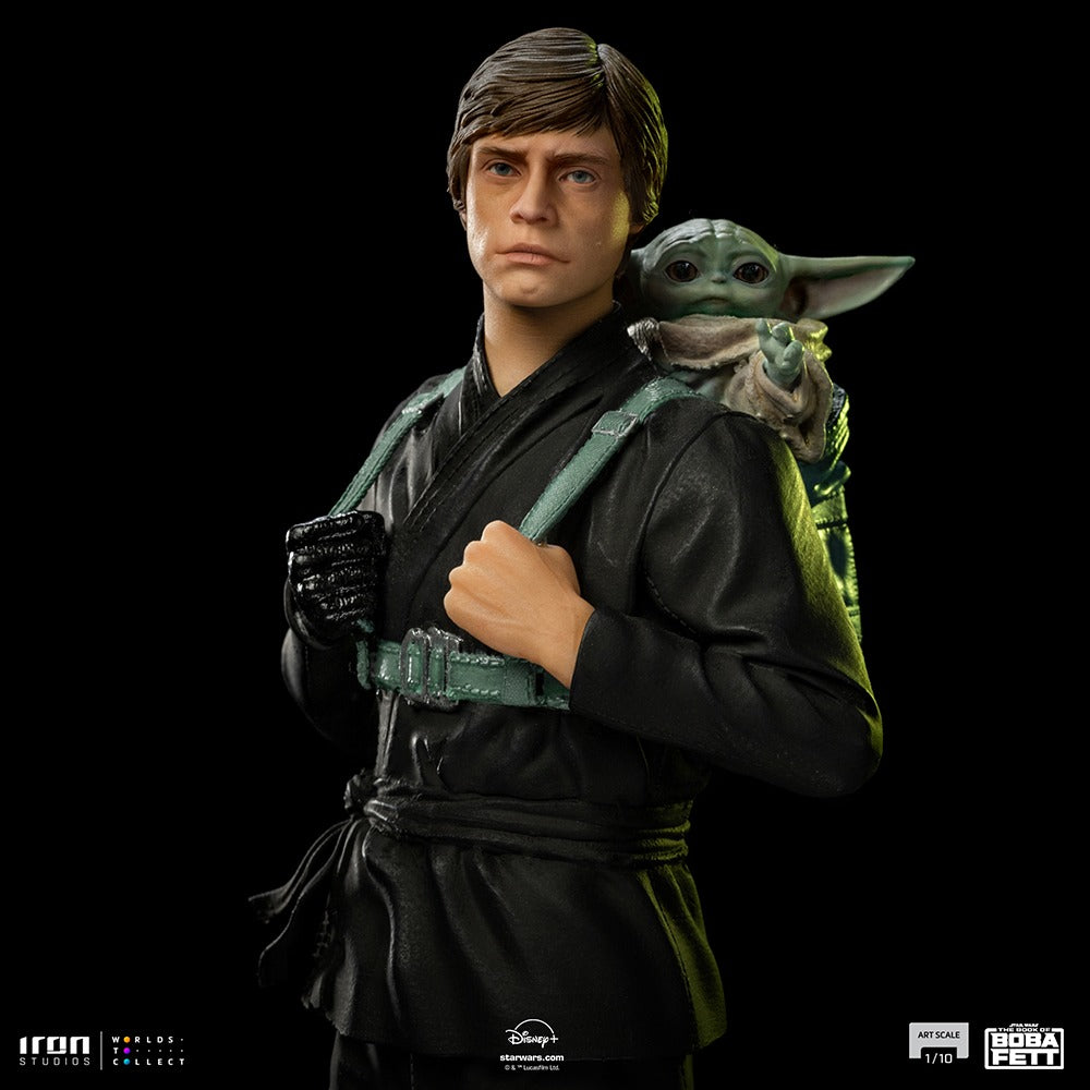 Estátua Luke Skywalker and Grogu Training Ver. - Book of Boba Fett - Art Scale 1/10 - Iron Studios
