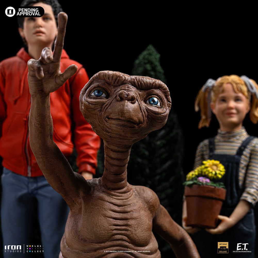 Estátua E.T. Elliot and Gertie Deluxe - E.T. The Extra-Terrestrial - Art Scale 1/10 - Iron Studios