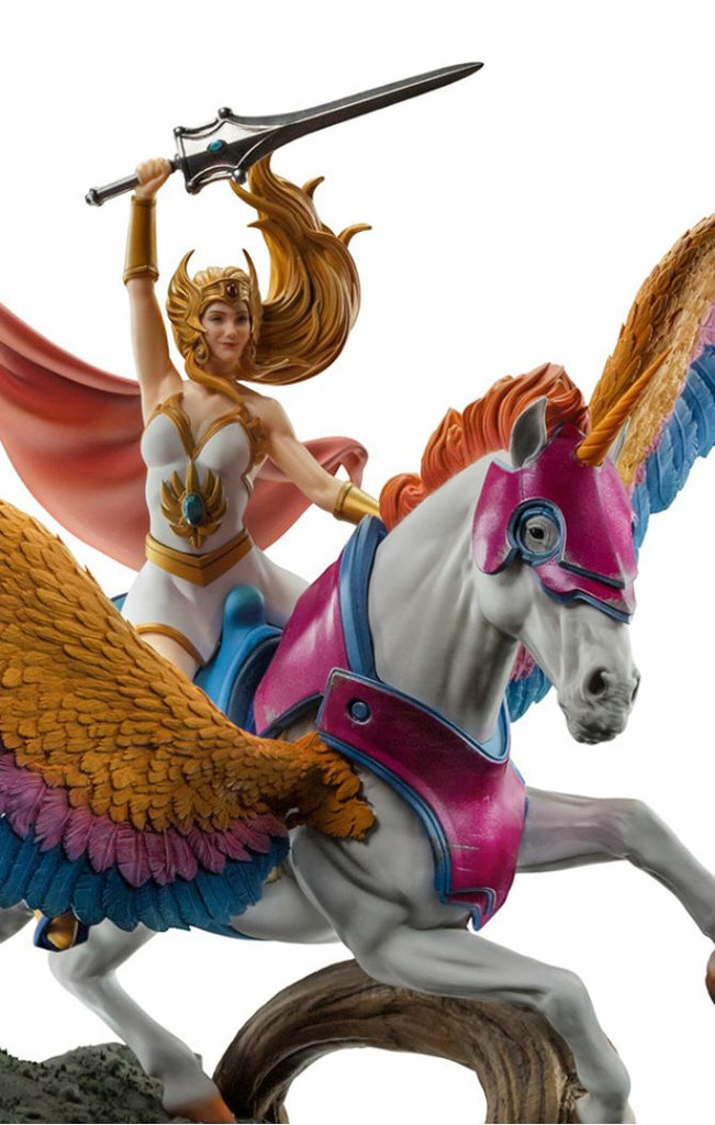 Estátua She-ra e Ventania Deluxe - He-man e os Mestres do Universo - Art Scale 1/10 - Iron Studios