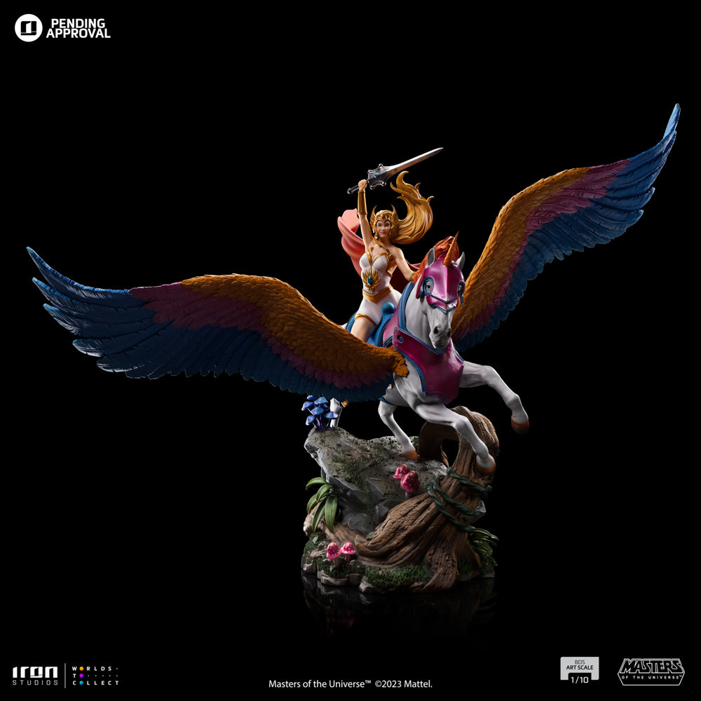 Estátua She-ra e Ventania Deluxe - He-man e os Mestres do Universo - Art Scale 1/10 - Iron Studios