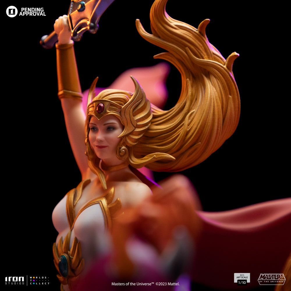 Estátua She-ra e Ventania Deluxe - He-man e os Mestres do Universo - Art Scale 1/10 - Iron Studios