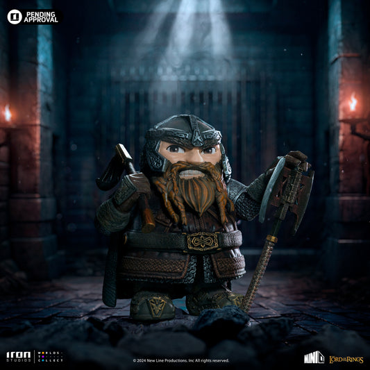 Estátua Gimli - O Senhor dos Anéis - MiniCo - Iron Studios