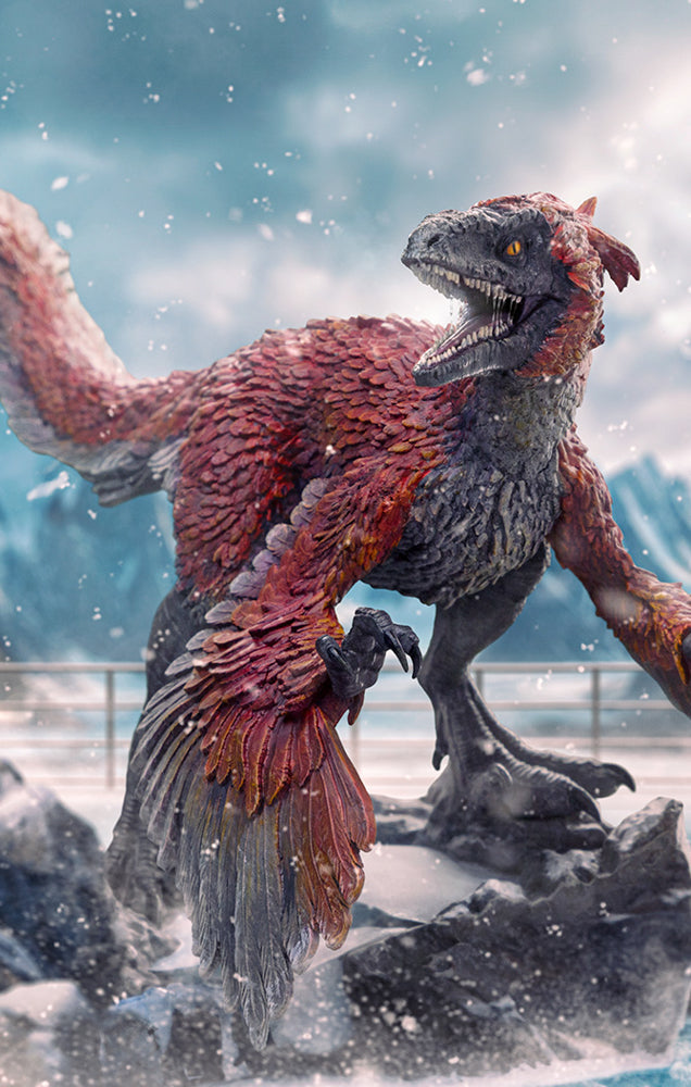 Estátua Pyroraptor - Jurassic World Dominion - Art Scale 1/10 - Iron Studios