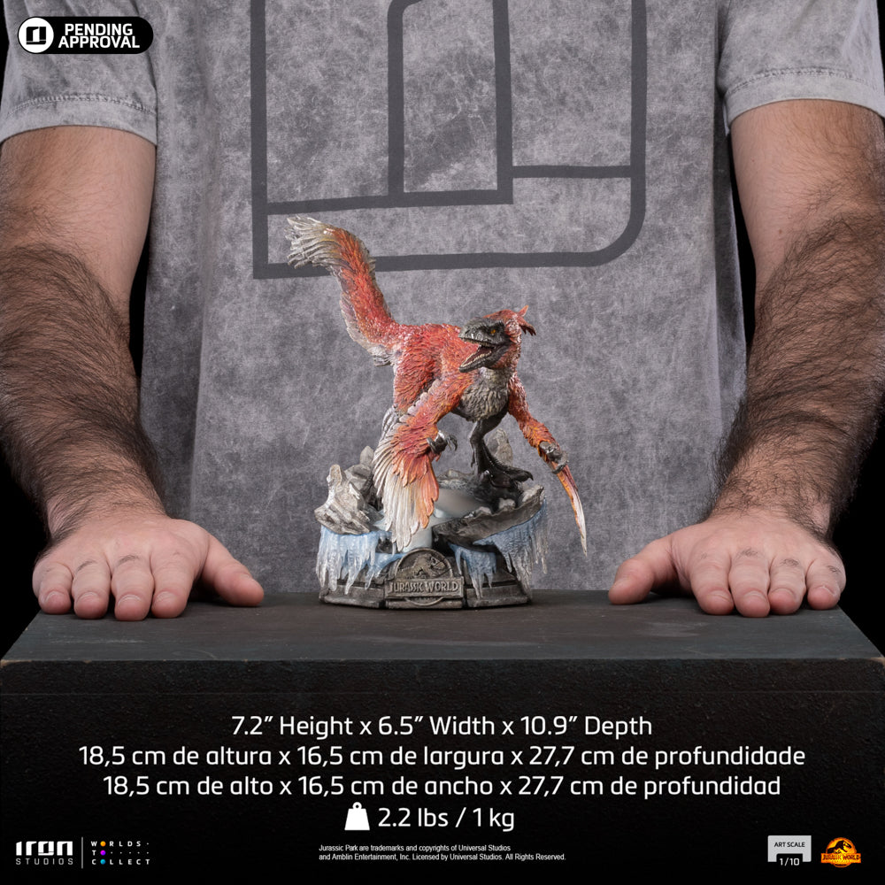 Estátua Pyroraptor - Jurassic World Dominion - Art Scale 1/10 - Iron Studios