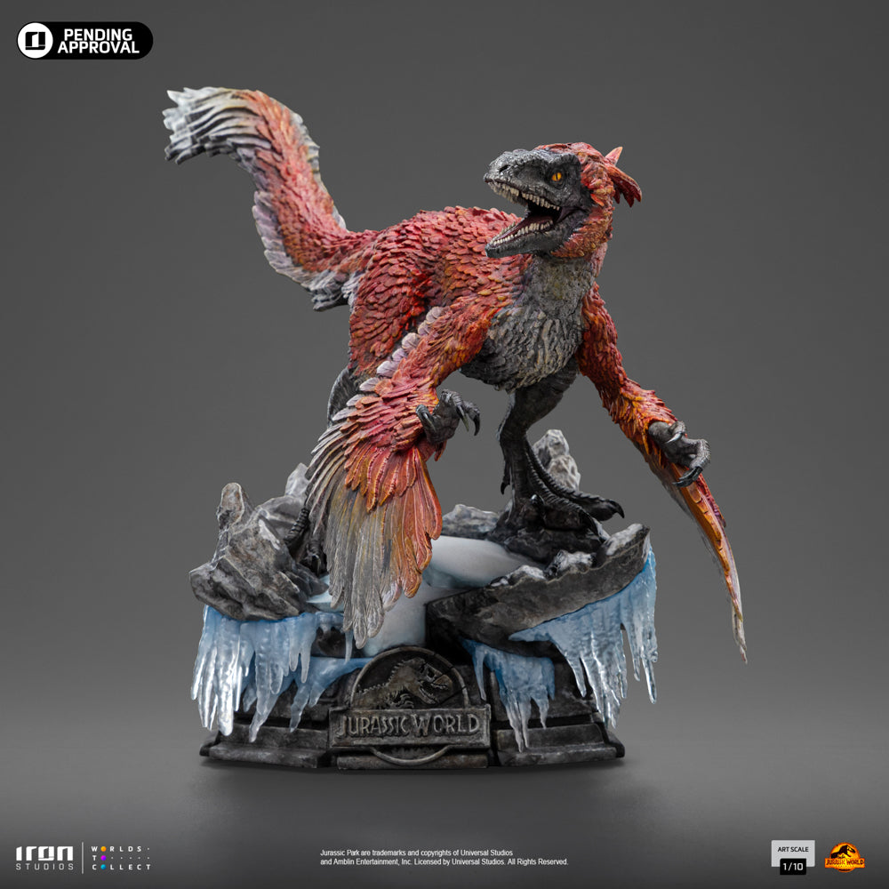 Estátua Pyroraptor - Jurassic World Dominion - Art Scale 1/10 - Iron Studios