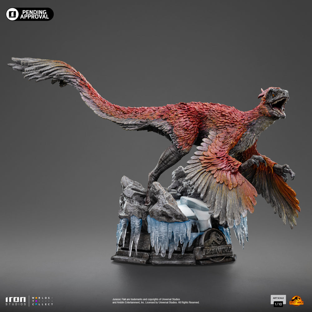Estátua Pyroraptor - Jurassic World Dominion - Art Scale 1/10 - Iron Studios