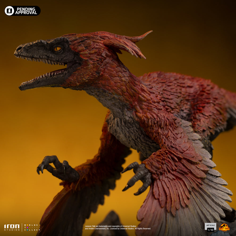 Estátua Pyroraptor - Jurassic World Dominion - Art Scale 1/10 - Iron Studios
