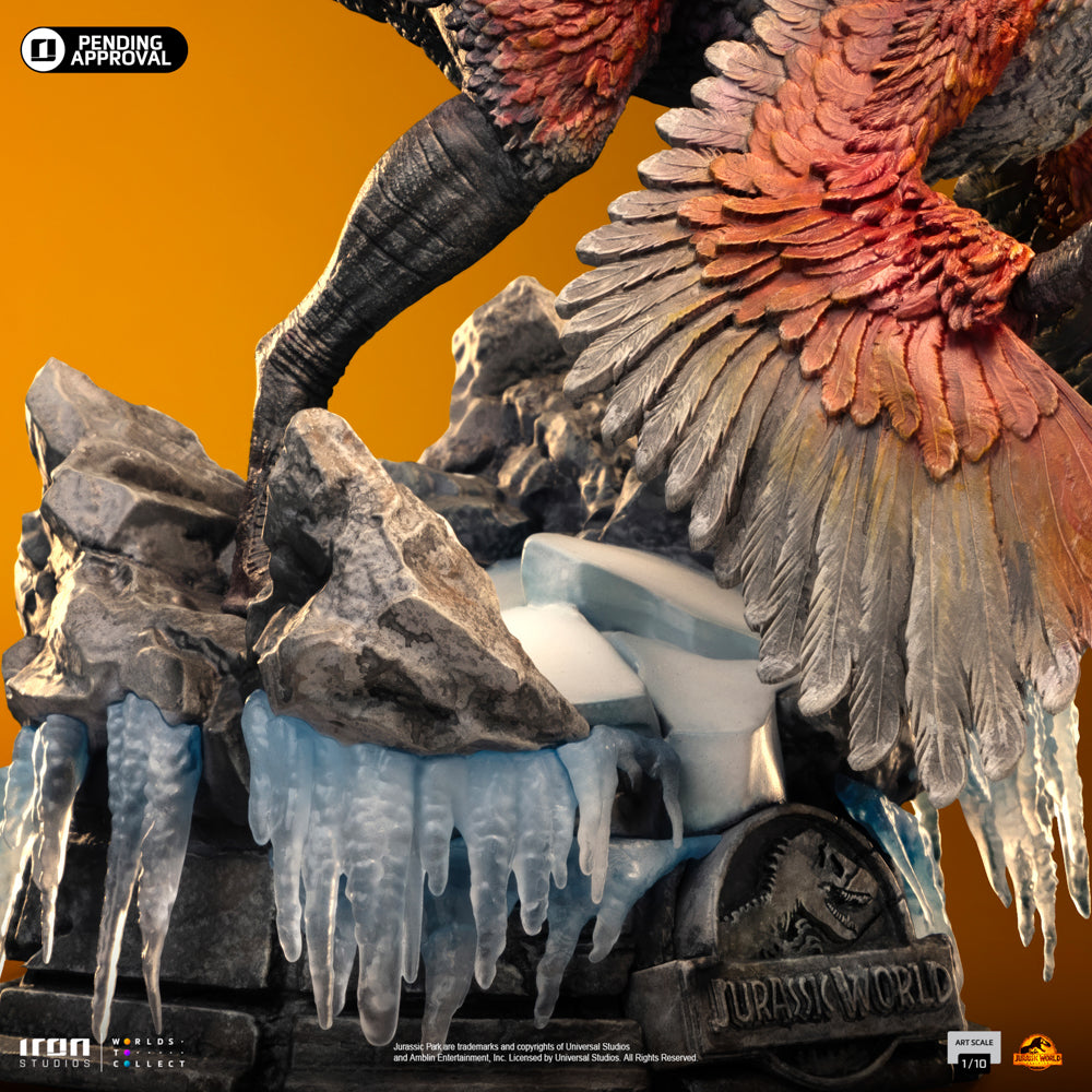Estátua Pyroraptor - Jurassic World Dominion - Art Scale 1/10 - Iron Studios