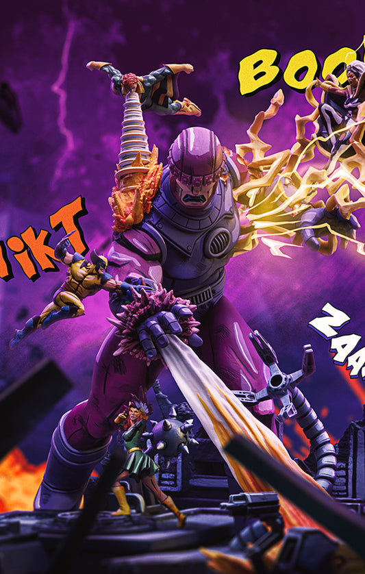 Estátua X-Men Danger Room Comics Color Variant Diorama A - X-Men - Demi Scale 1/20 - Iron Studios