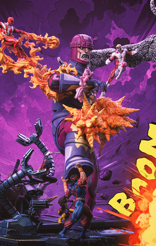 Estátua X-Men Danger Room Comics Color Variant Diorama B - X-Men - Demi Scale 1/20 - Iron Studios