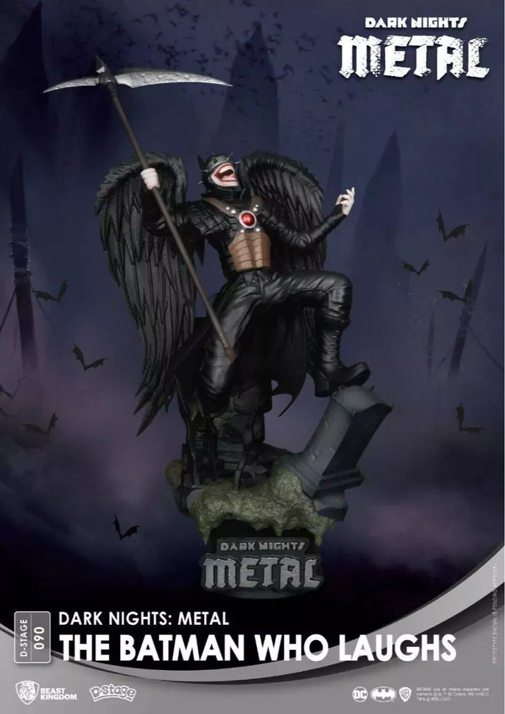 Estátua The Batman Who Laughs (Metal) - Dark Nights - Diorama Stage - Beast Kingdom