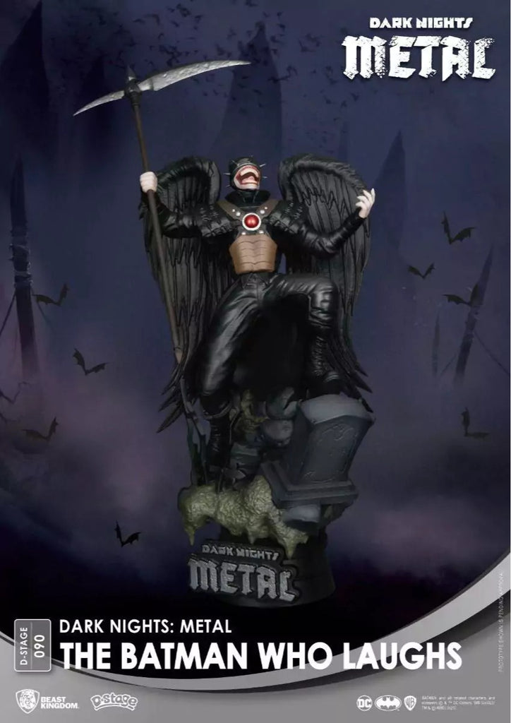 Estátua The Batman Who Laughs (Metal) - Dark Nights - Diorama Stage - Beast Kingdom