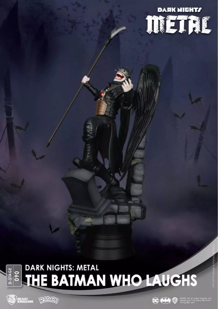 Estátua The Batman Who Laughs (Metal) - Dark Nights - Diorama Stage - Beast Kingdom