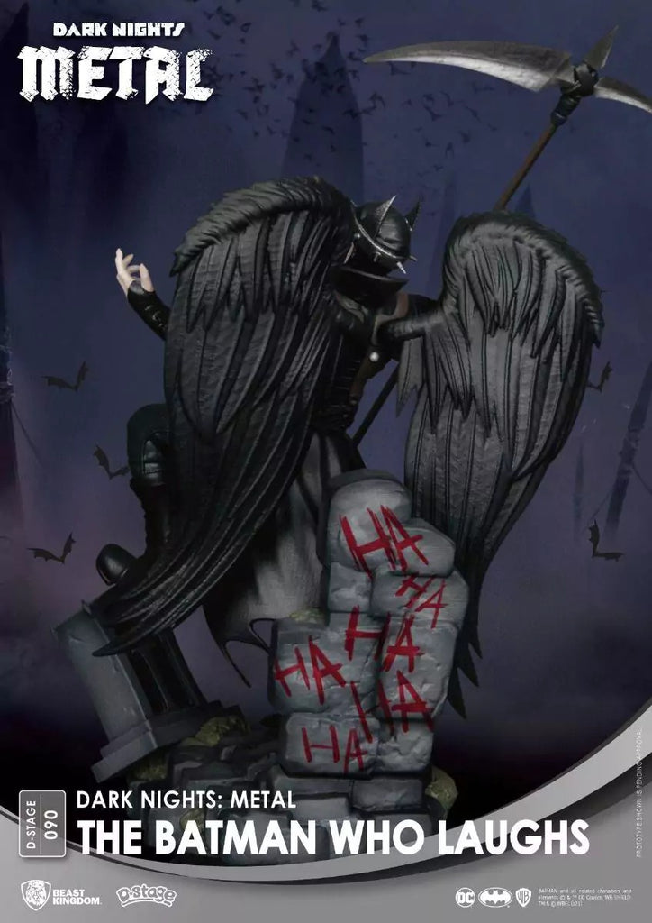 Estátua The Batman Who Laughs (Metal) - Dark Nights - Diorama Stage - Beast Kingdom