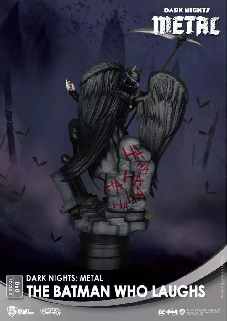 Estátua The Batman Who Laughs (Metal) - Dark Nights - Diorama Stage - Beast Kingdom