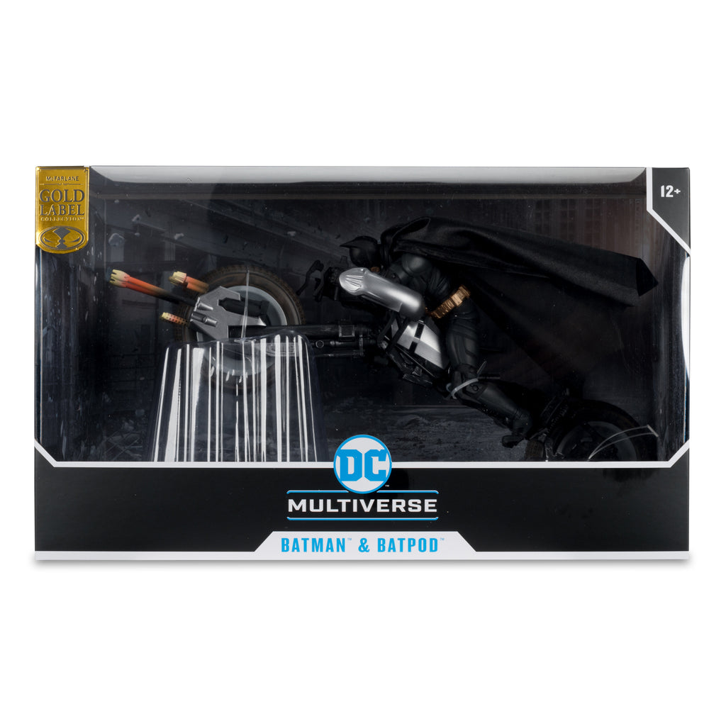 Figura Batpod With Batman - DC - DC Multiverse Vehicles - McFarlane