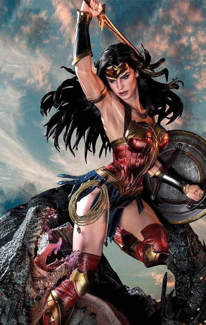 Estátua Mulher Maravilha Vs Hidra By Jason Fabok Exclusive Version