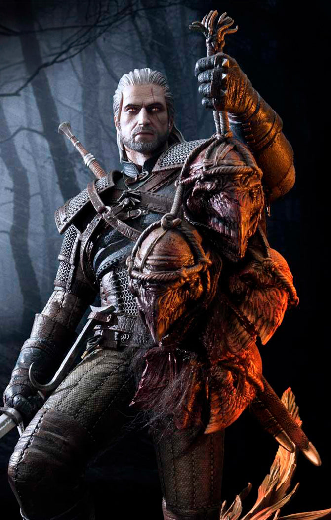 Estátua Geralt de Rivia - The Witcher 3 Wild Hunt - Museum