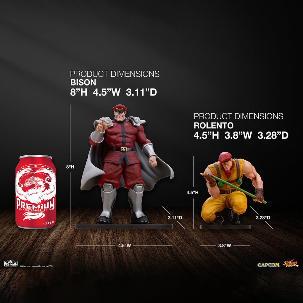 Estátua M. Bison and Rolento - Street Fighter - 1/10 Scale Collectible Set - PCS
