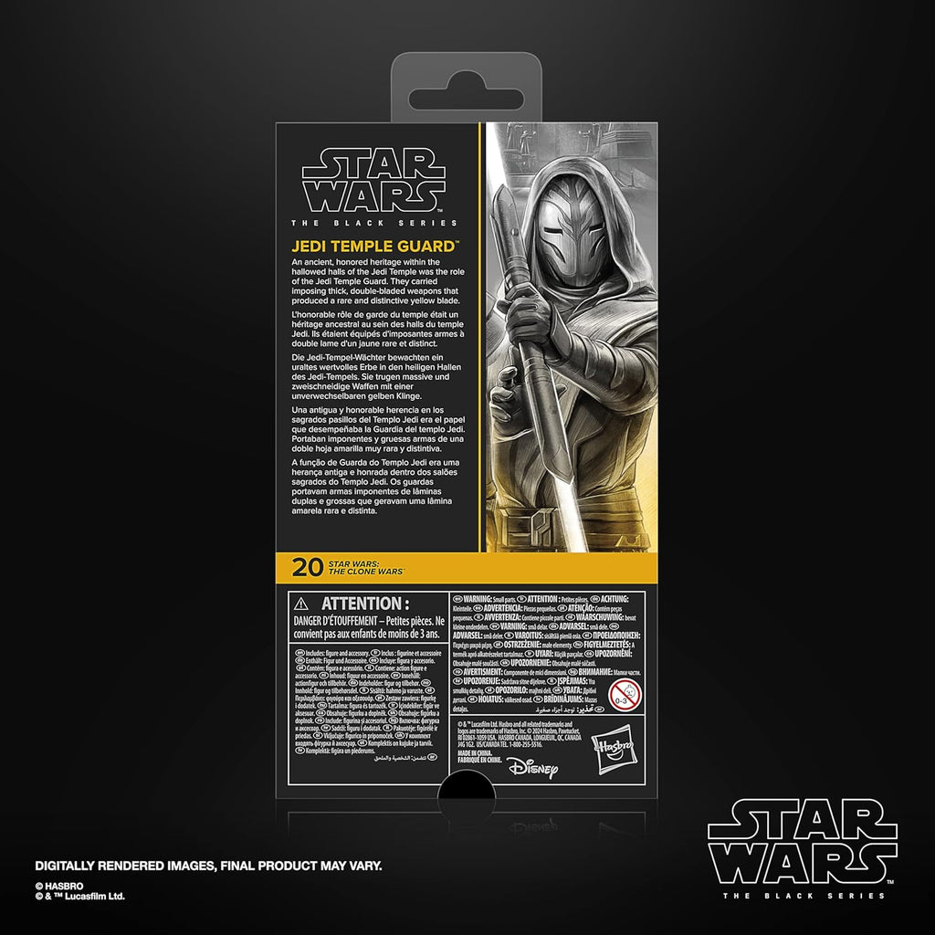 Figura Jedi Temple Guard - Star Wars The Clone Wars - Black Series - Hasbro