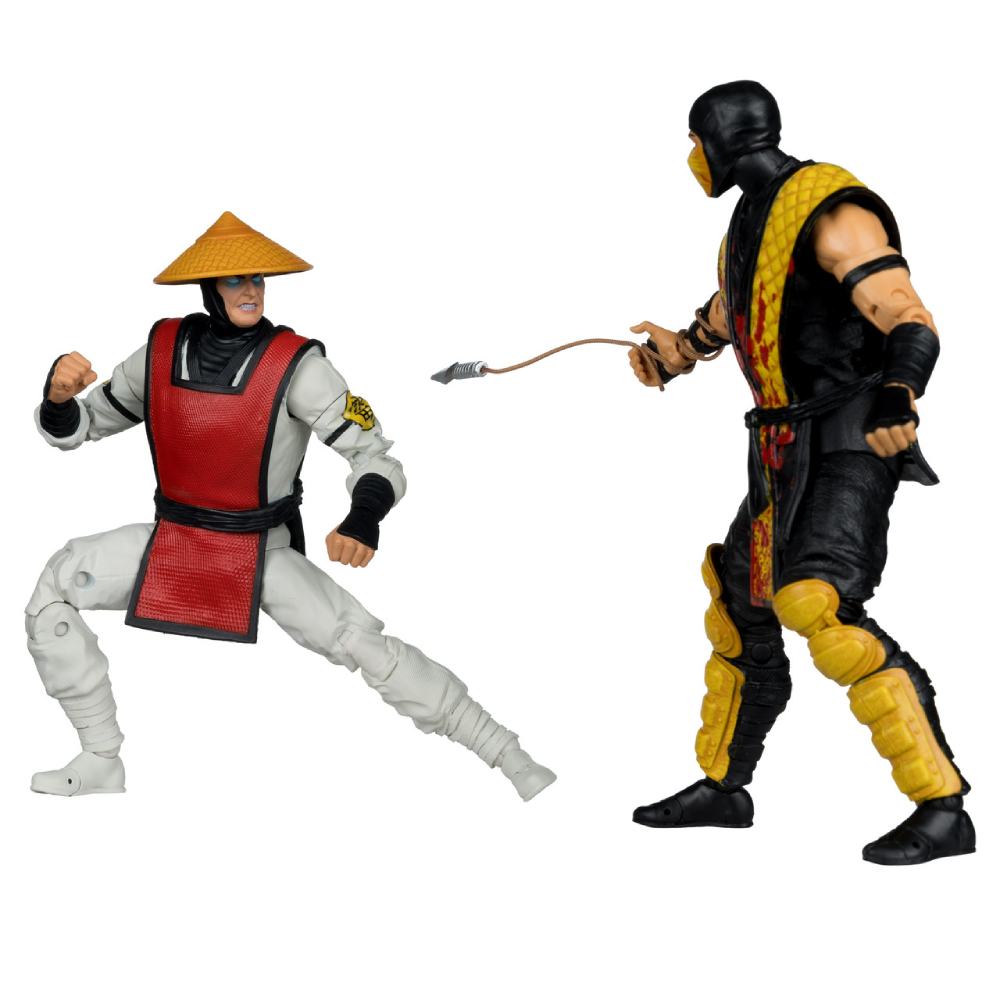 Figuras Scorpion vs Raiden – Mortal Kombat Klassics – 2PK