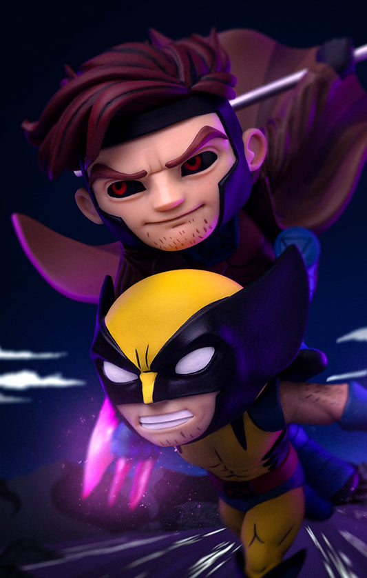 Estátua Gambit and Wolverine - X-Men '97 - Special Size Minico - Iron Studios