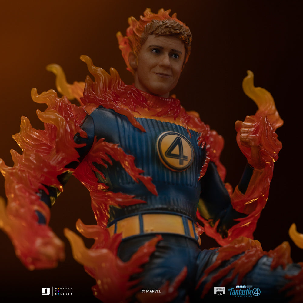 Estátua Human Torch (Blue Suit Variant) - Fantastic Four - Art Scale 1/10 - Iron Studios
