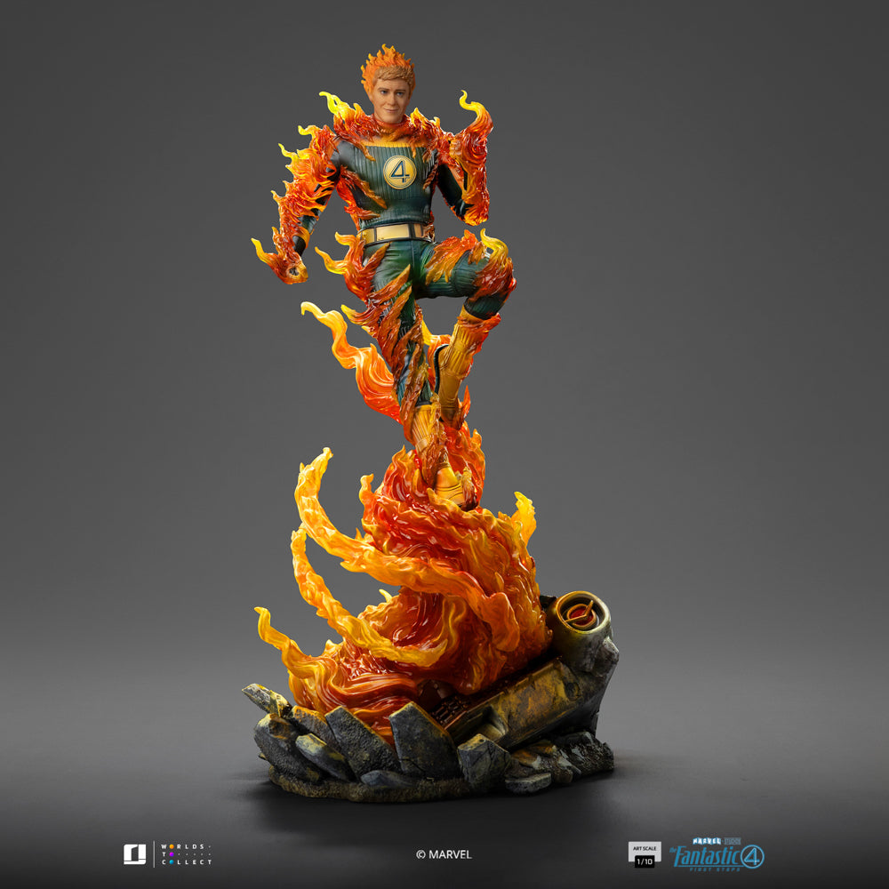Estátua Human Torch (Blue Suit Variant) - Fantastic Four - Art Scale 1/10 - Iron Studios