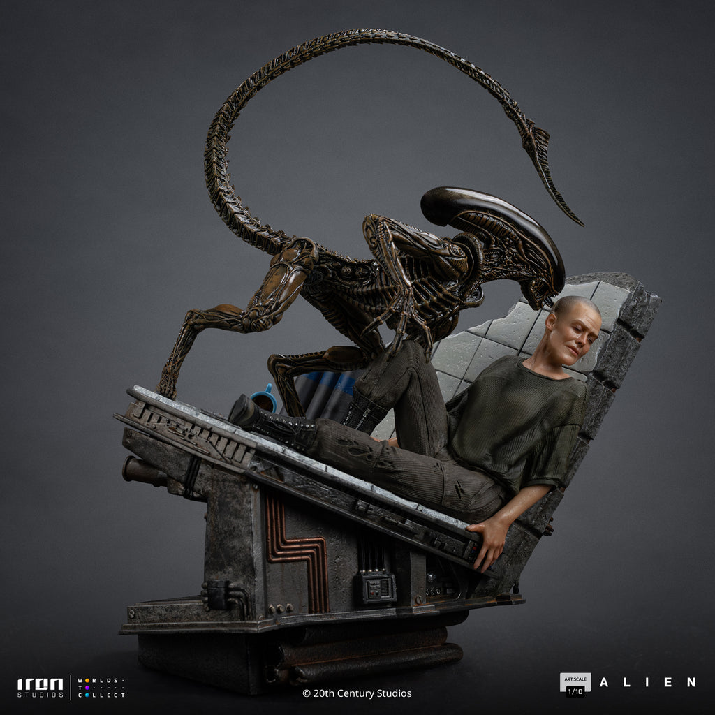 Estátua Ellen Ripley and Dog Alien - Alien 3 - Art Scale 1/10 - Iron Studios