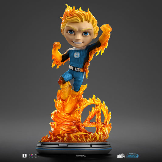 Voucher Pré Venda - Estátua  Human Torch (Blue Suit Variant) - Fantastic Four - Minico - Iron Studios