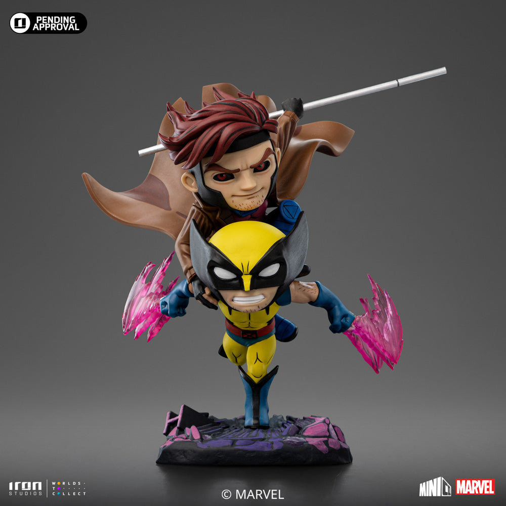 Estátua Gambit and Wolverine - X-Men '97 - Special Size Minico - Iron Studios