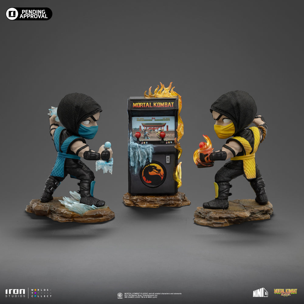 Estátuas Scorpion vs Sub-Zero Arcade Set Event Exclusive - Mortal Kombat - Minico - Iron Studios