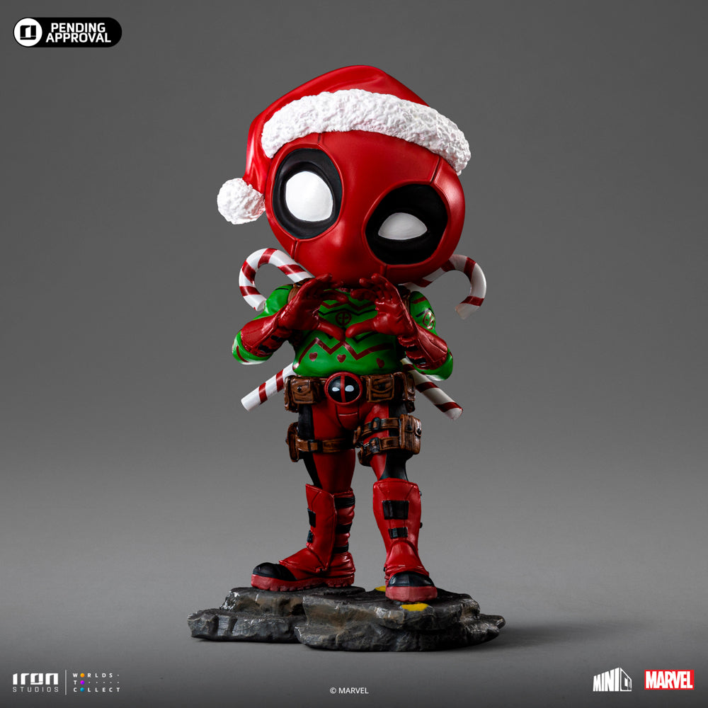 Estátua Deadpool Holidays Ver - Marvel Comics - MiniCo - Iron Studios