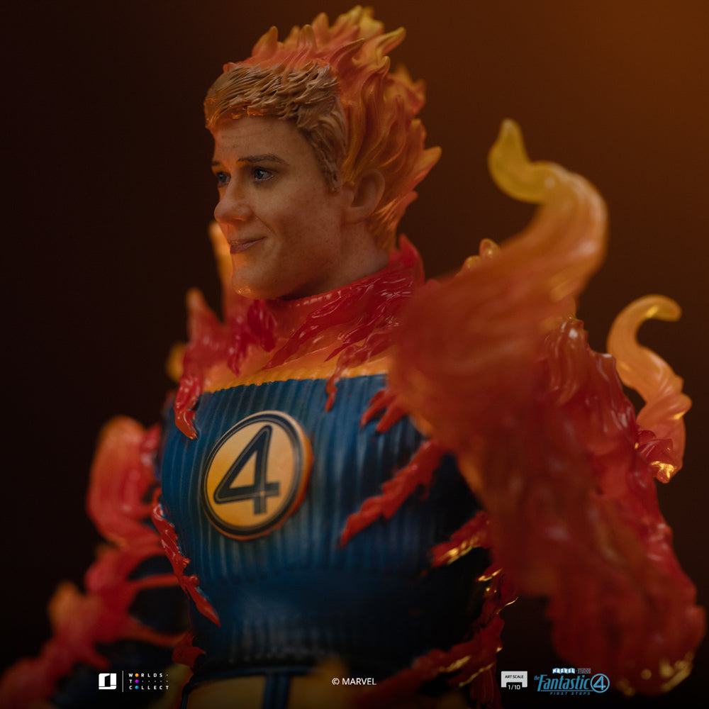 Estátua Human Torch (Blue Suit Variant) - Fantastic Four - Art Scale 1/10 - Iron Studios