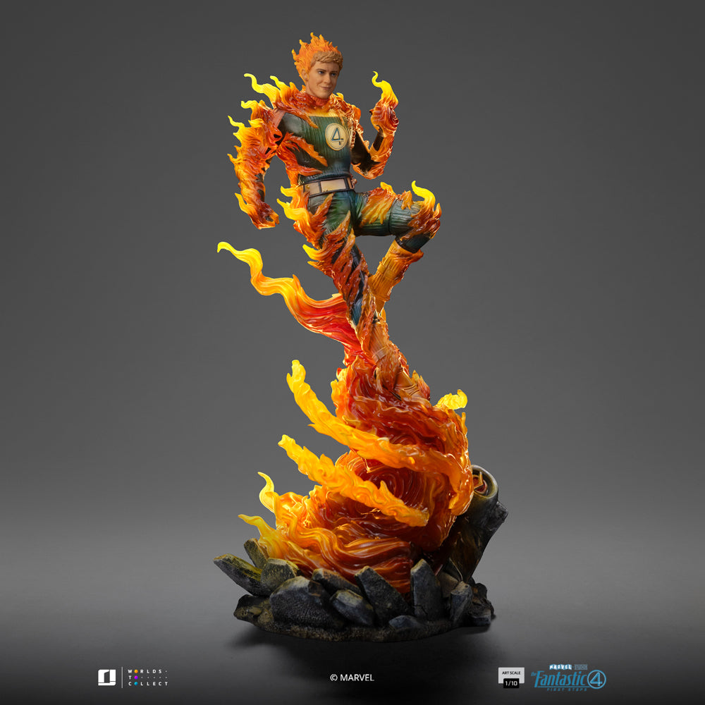 Estátua Human Torch (Blue Suit Variant) - Fantastic Four - Art Scale 1/10 - Iron Studios