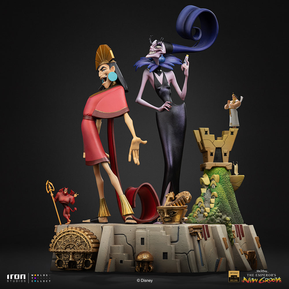 Voucher Pré-venda - Estátua Kuzco & Yzma – A Nova Onda do Imperador – Deluxe Art Scale 1/10 – Iron Studios