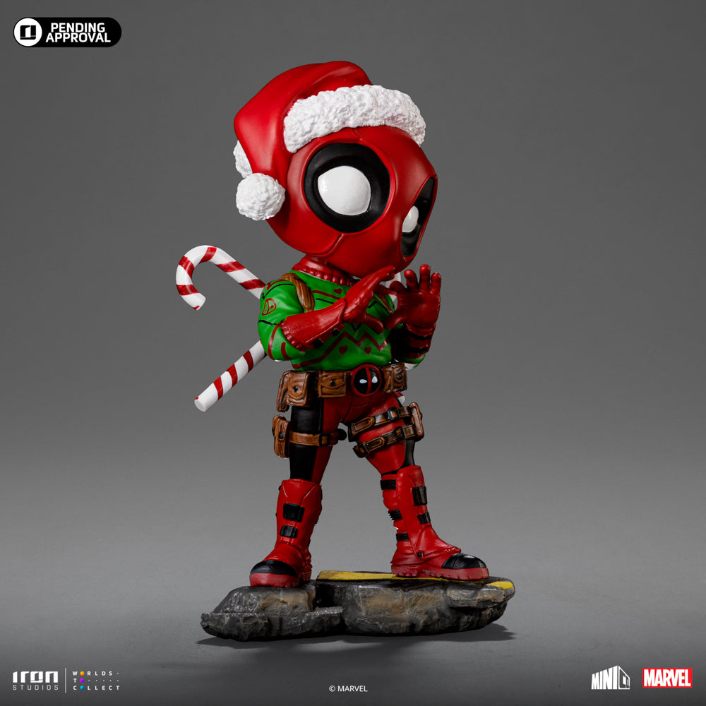 Estátua Deadpool Holidays Ver - Marvel Comics - MiniCo - Iron Studios
